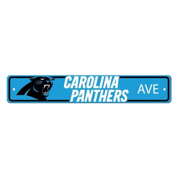 Carolina Panthers Team Color Street Sign Decor 4in. X 24in. Lightweight 1 scaled