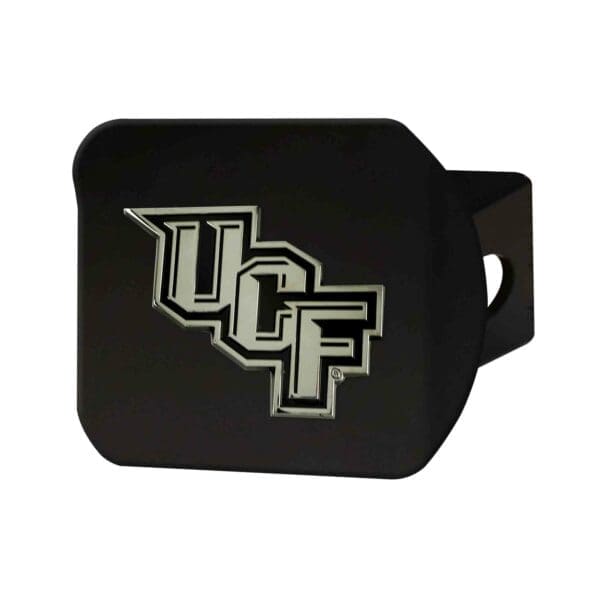 Central Florida Knights Black Metal Hitch Cover with Metal Chrome 3D Emblem 1