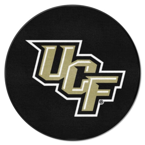 Central Florida Knights Hockey Puck Rug 27in. Diameter 1 scaled