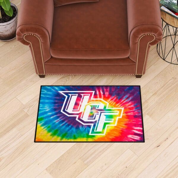Central Florida Knights Tie Dye Starter Mat Accent Rug - 19in. x 30in.