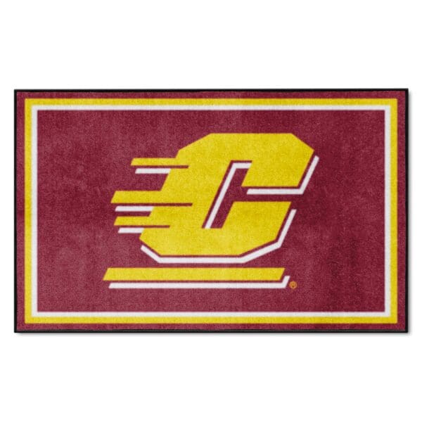 Central Michigan Chippewas 4ft. x 6ft. Plush Area Rug 1 scaled
