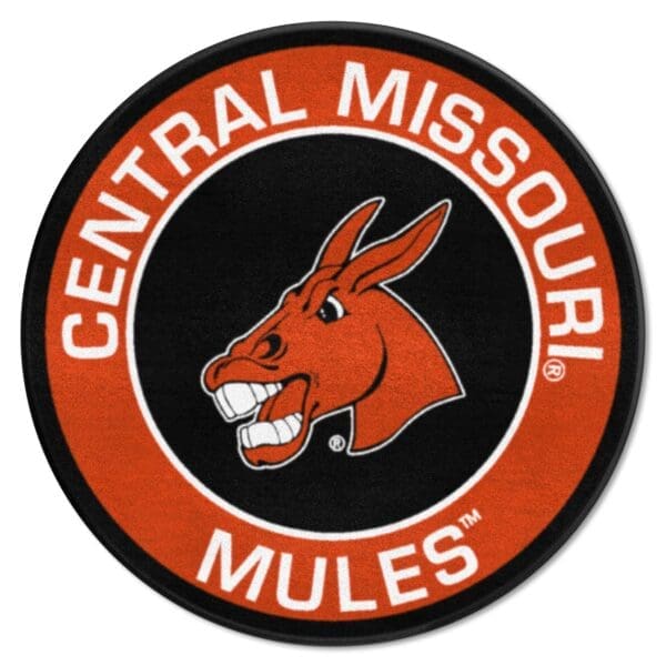 Central Missouri Mules Roundel Rug 27in. Diameter 1 scaled