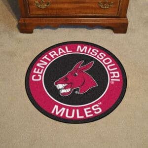Central Missouri Mules Roundel Rug - 27in. Diameter