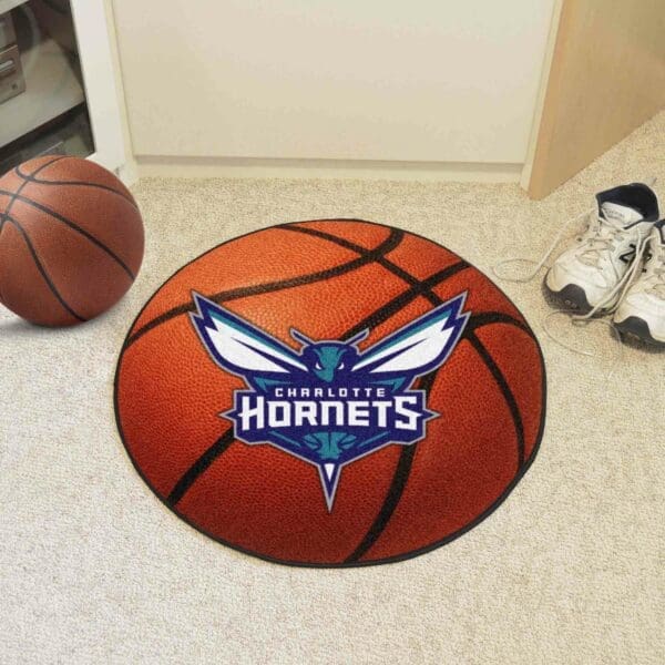 Charlotte Hornets Basketball Rug - 27in. Diameter-10219