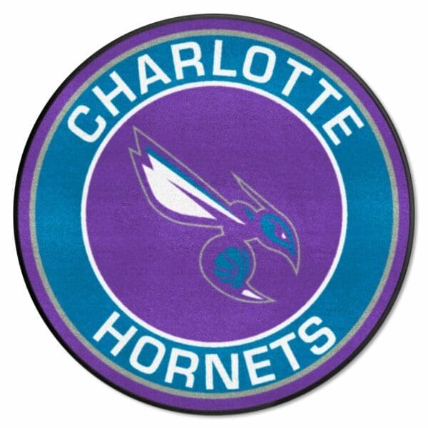 Charlotte Hornets Roundel Rug 27in. Diameter 18829 1 scaled