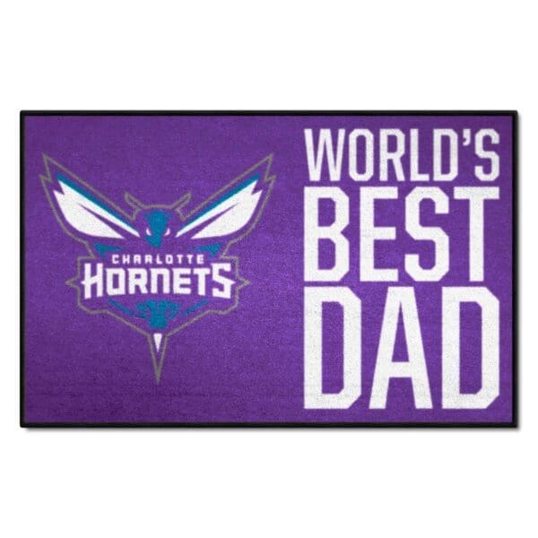 Charlotte Hornets Starter Mat Accent Rug 19in. x 30in. Worlds Best Dad Starter Mat 31180 1 scaled