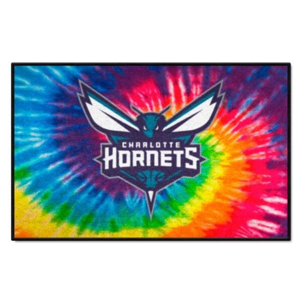 Charlotte Hornets Tie Dye Starter Mat Accent Rug 19in. x 30in. 34373 1 scaled