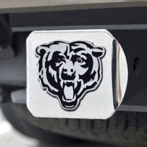 Chicago Bears Chrome Metal Hitch Cover with Chrome Metal 3D Emblem