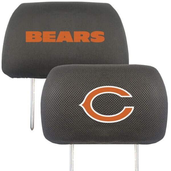 Chicago Bears Embroidered Head Rest Cover Set 2 Pieces 1