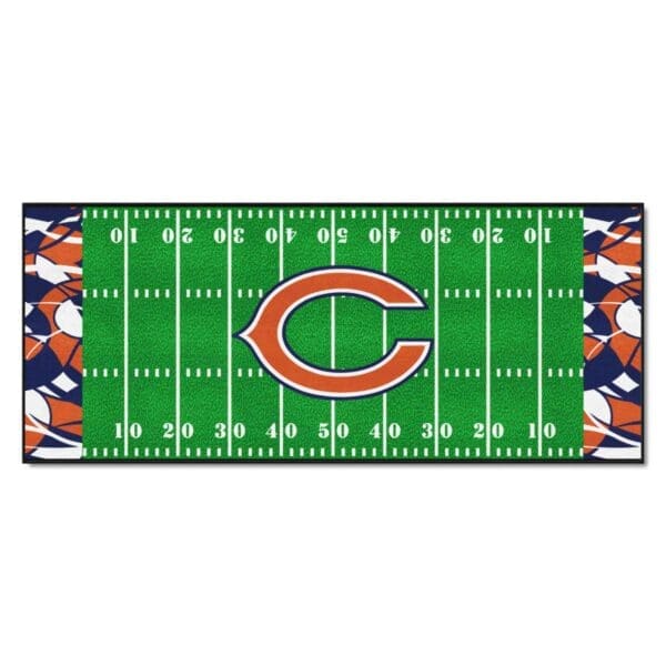 Chicago Bears Football Field Runner Mat 30in. x 72in. XFIT Design 1 scaled