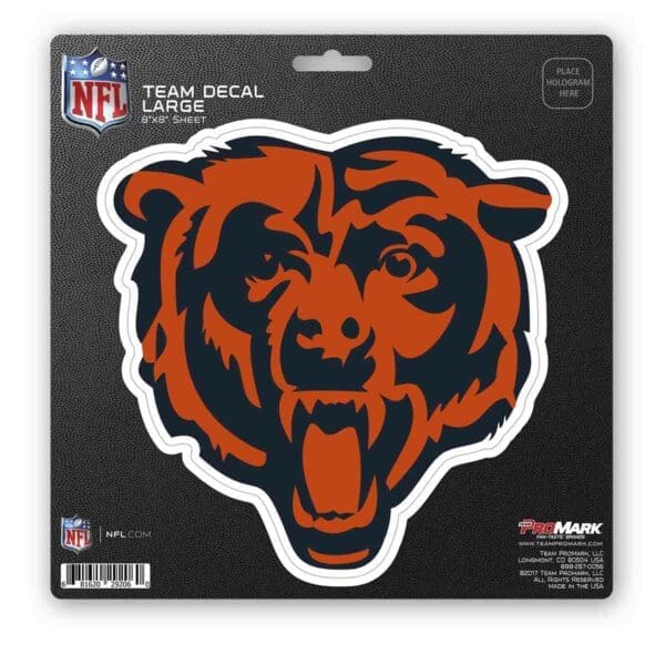 Chicago Bears Large Decal Sticker 1