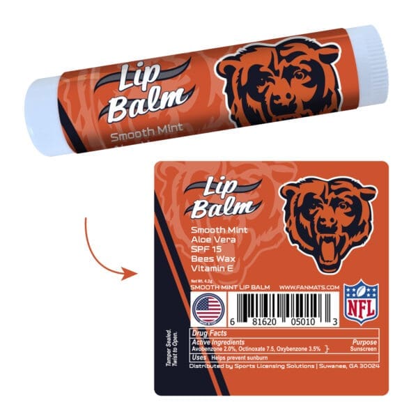 Chicago Bears Smooth Mint SPF 15 Lip Balm 1 scaled