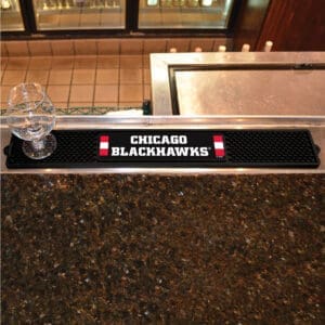 Chicago Blackhawks Bar Drink Mat - 3.25in. x 24in.-14061