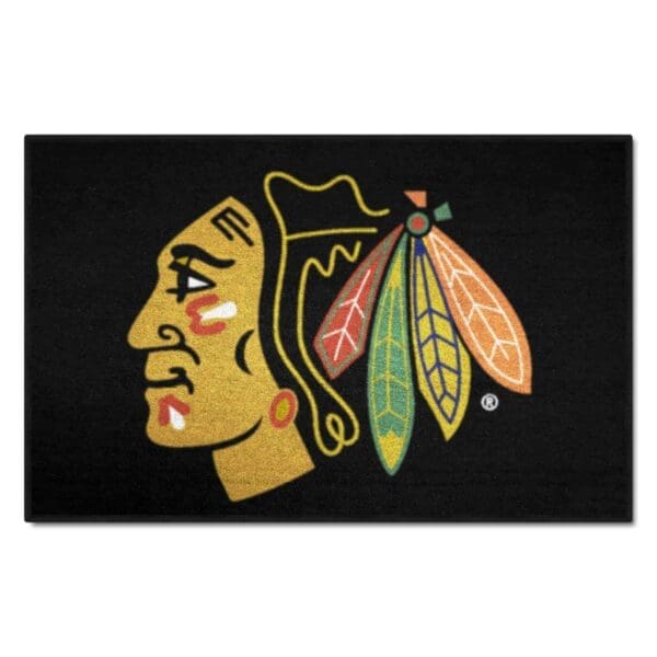 Chicago Blackhawks Starter Mat Accent Rug 19in. x 30in. 10278 1 scaled