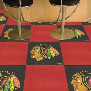 Chicago Blackhawks Team Carpet Tiles - 45 Sq Ft.-10707
