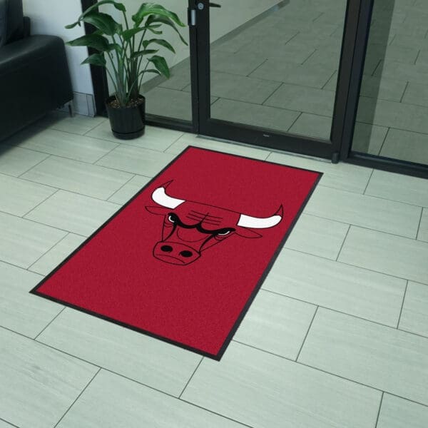 Chicago Bulls 3X5 High-Traffic Mat with Durable Rubber Backing - Portrait Orientation-9904