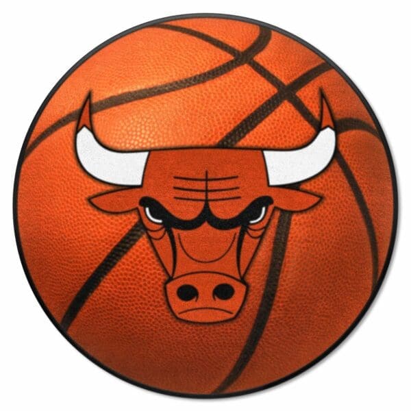 Chicago Bulls Basketball Rug 27in. Diameter 10218 1 scaled