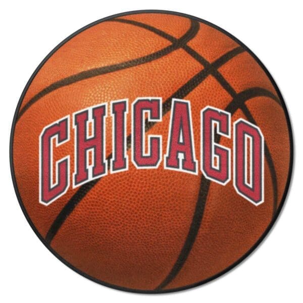Chicago Bulls Basketball Rug 27in. Diameter 36905 1 scaled
