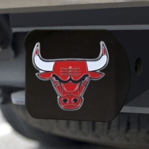 Chicago Bulls Black Metal Hitch Cover - 3D Color Emblem-22722