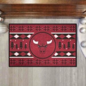 Chicago Bulls Holiday Sweater Starter Mat Accent Rug - 19in. x 30in.-26819