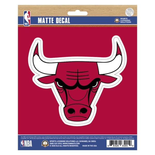 Chicago Bulls Matte Decal Sticker 63201 1