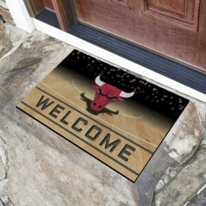 Chicago Bulls Rubber Door Mat - 18in. x 30in.-21944