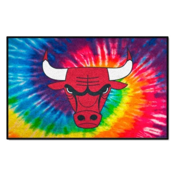 Chicago Bulls Tie Dye Starter Mat Accent Rug 19in. x 30in. 34375 1 scaled