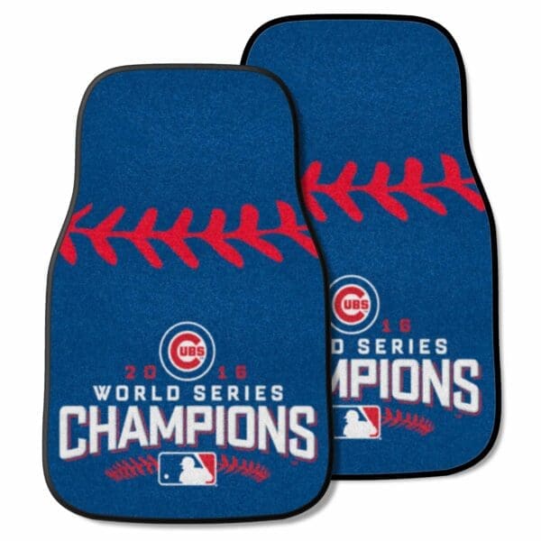 Chicago Cubs 2016 World Series Champions Front Carpet Car Mat Set 2 Pieces 1 scaled