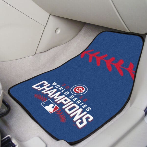 Chicago Cubs 2016 World Series Champions Front Carpet Car Mat Set - 2 Pieces