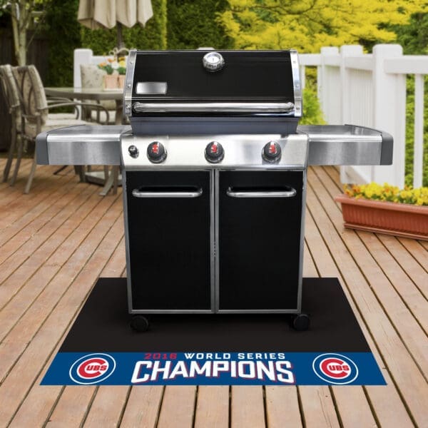 Chicago Cubs 2016 World Series Champions Vinyl Grill Mat - 26in. x 42in.