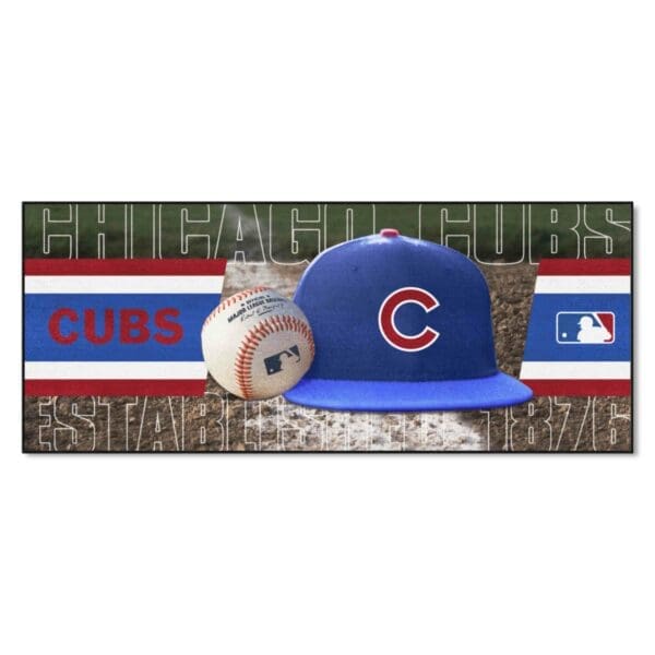 Chicago Cubs Baseball Runner Rug 30in. x 72in 1 scaled
