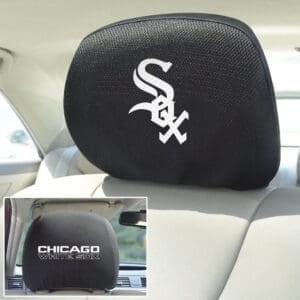 Chicago White Sox Embroidered Head Rest Cover Set - 2 Pieces