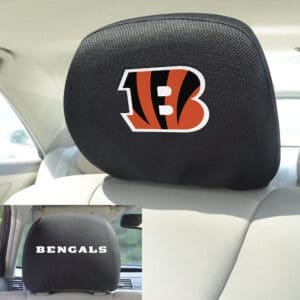Cincinnati Bengals Embroidered Head Rest Cover Set - 2 Pieces