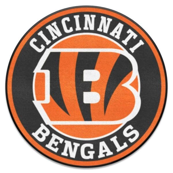 Cincinnati Bengals Roundel Rug 27in. Diameter 1 scaled