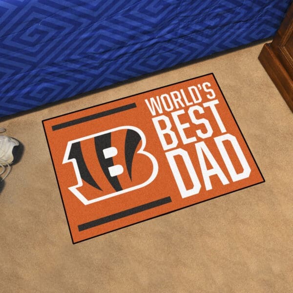 Cincinnati Bengals Starter Mat Accent Rug - 19in. x 30in. World's Best Dad Starter Mat