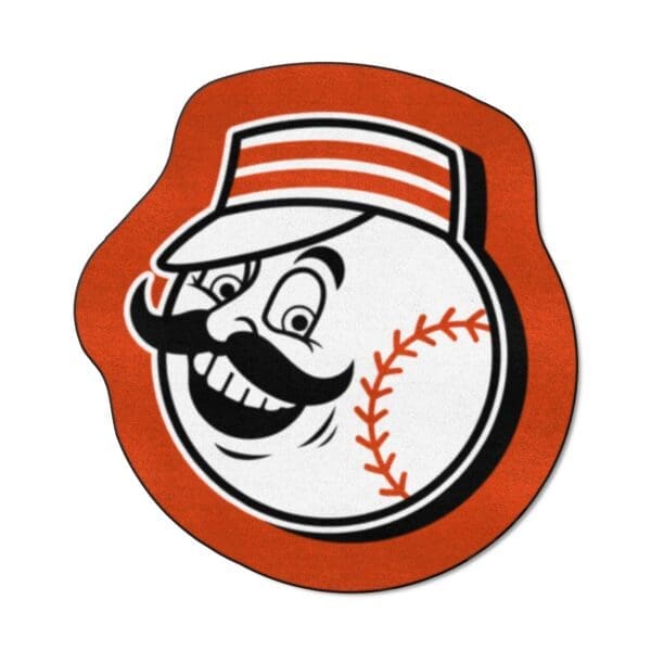 Cincinnati Reds Mascot Rug Mr. Red Head Logo 1 scaled