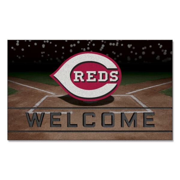 Cincinnati Reds Rubber Door Mat 18in. x 30in 1 scaled