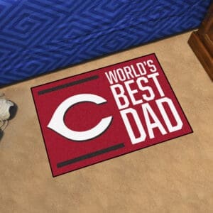 Cincinnati Reds Starter Mat Accent Rug - 19in. x 30in. World's Best Dad Starter Mat