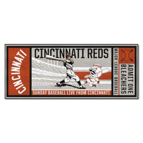 Cincinnati Reds Ticket Runner Rug 30in. x 72in 1 scaled