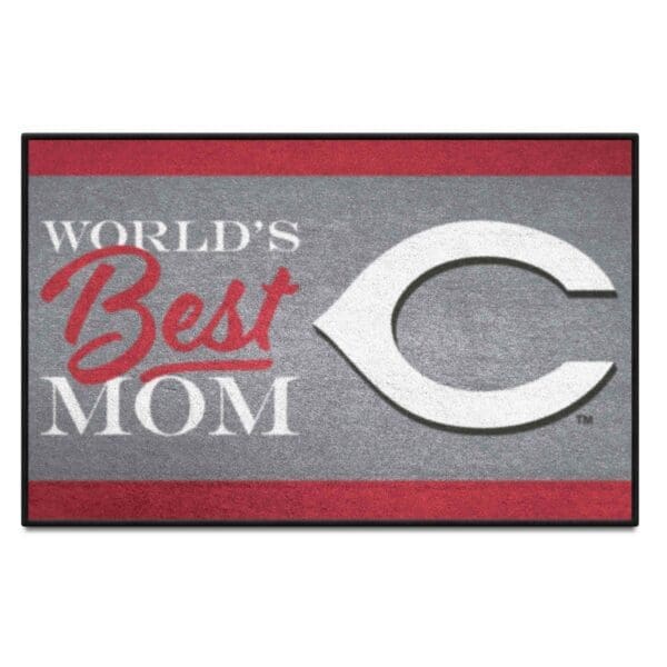 Cincinnati Reds Worlds Best Mom Starter Mat Accent Rug 19in. x 30in 1 scaled