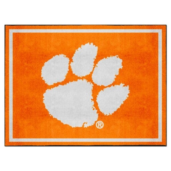Clemson Tigers 8ft. x 10 ft. Plush Area Rug 1 scaled