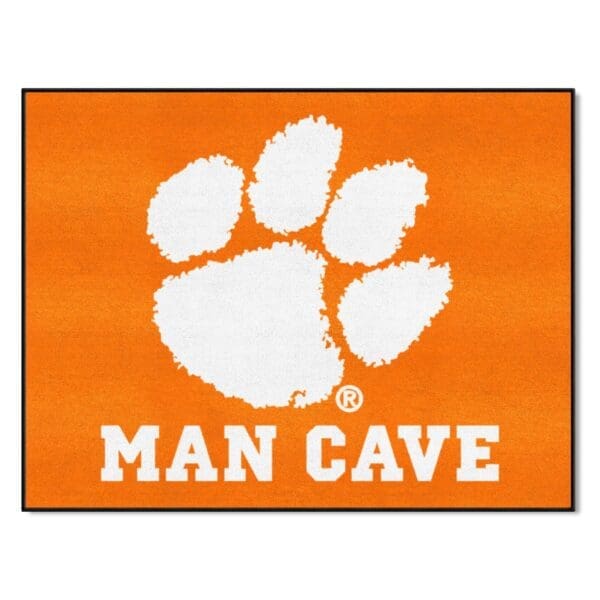 Clemson Tigers Man Cave All Star Rug 34 in. x 42.5 in 1 scaled