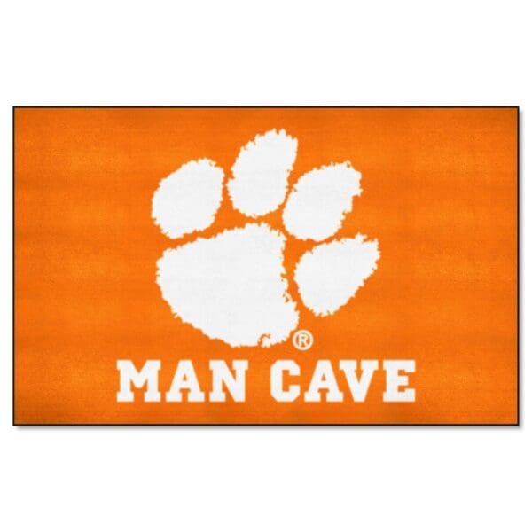 Clemson Tigers Man Cave Ulti Mat Rug 5ft. x 8ft 1 scaled