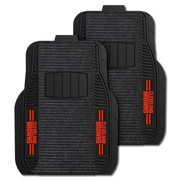 Cleveland Browns 2 Piece Deluxe Car Mat Set 1 scaled