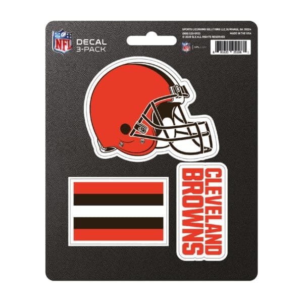 Cleveland Browns 3 Piece Decal Sticker Set 1