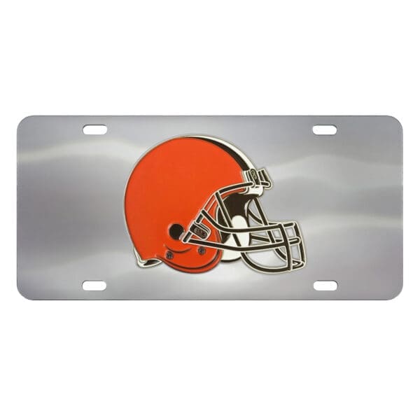 Cleveland Browns 3D Stainless Steel License Plate 1