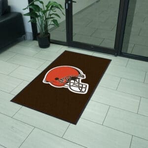 Cleveland Browns 3X5 High-Traffic Mat with Durable Rubber Backing - Portrait Orientation