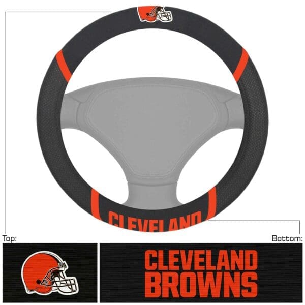 Cleveland Browns Embroidered Steering Wheel Cover 1