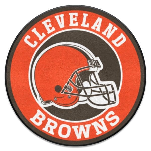 Cleveland Browns Roundel Rug 27in. Diameter 1 scaled