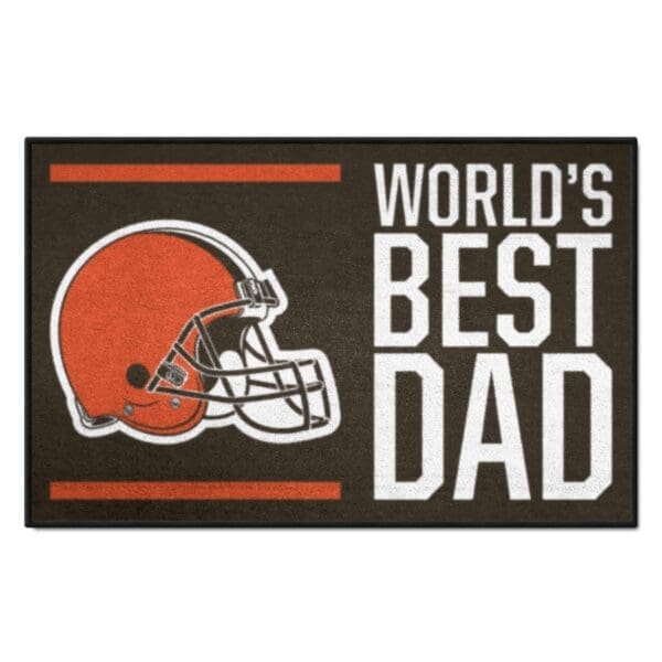 Cleveland Browns Starter Mat Accent Rug 19in. x 30in. Worlds Best Dad Starter Mat 1 scaled